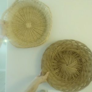 Anthropologie Wall baskets, woven, boho